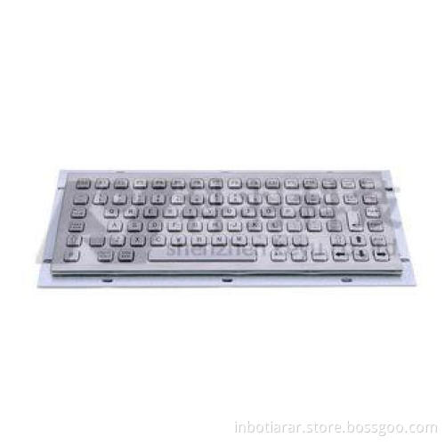 86 Key Medical Metallic Keyboard With Stainless Steel Keyca